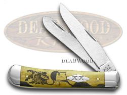 Case xx Yellowhorse Trapper Knife Early Morning Singer Bone 1/25 Hammered Steel