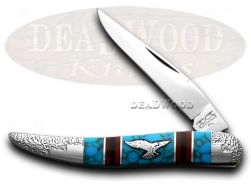 Schatt & Morgan Yellowhorse Toothpick Knife Eagle Turquoise 1/100 Stainless