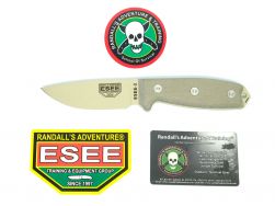 ESEE 3P-KO-DT Desert Tan Full-Tang Fixed Blade Knife Natural Micarta w/o Sheath