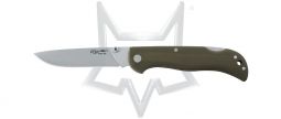 Fox Knives 500 Lockback 500 G Knife 440C Stainless Steel & OD Green G10