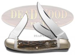 Hen & Rooster Sowbelly Knife Genuine Deer Stag Stainless Pocket Knives 283-DS