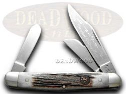 Hen & Rooster Deer Stag Stockman TWH Pocket Knife 313DS/TW Knives