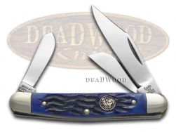 Hen & Rooster Jigged Blue Bone Stockman Stainless 333BLPB Pocket Knife