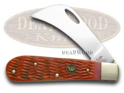 Hen & Rooster Red Pickbone Hawkbill Pocket Knife 441RPB Knives