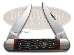 Hen & Rooster Muskrat Knife Red Pick Bone Stainless Pocket Knives 462-RPB