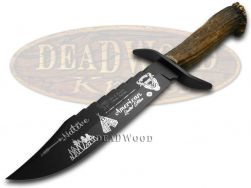 Hen & Rooster Bowie Knife Native American Deer Stag 1/500 Blackened 5000B/NA
