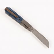 Jack Wolf Knives After Hours Jack Blue Linen Micarta S90V Steel Pocket Knife