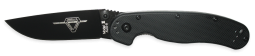 Ontario Knives RAT 2 Liner Lock 8861 Knife Black AUS-8 Stainless & Black Nylon 6