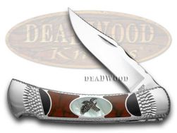 Buck 110 Painted Pony Folding Hunter Knife Eagle Mother of Pearl 1/100