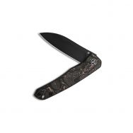 QSP Knives Otter 140-B2 Knife Black CPM S35VN Steel & Copper Carbon Fiber