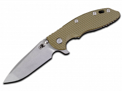 HINDERER XM-18 3.5 Frame Lock Knife Stonewash S45VN Steel/OD Green G10/Titanium