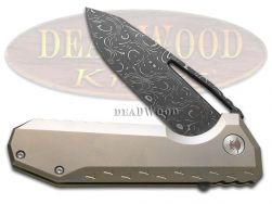 Southern Grind Penguin Frame Lock Knife Titanium Handle Damascus SG09030008