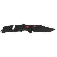 SOG Trident Knife Black and Red GRN Cryo D2 Steel 11-12-02-57 Pocket Knives