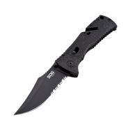 SOG Trident Lever Lock Knife Black GRN AUS-8 Stainless TF1-BX Pocket Knives
