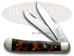 Steel Warrior Trapper Knife Imitation Tortoise Shell Stainless Pocket SW-108ITS