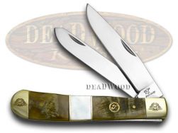 Frost Family Trapper Knife 40th Anniv Ram Horn & Mother of Pearl 1/600 40-108RMR