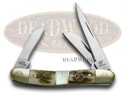 Frost Family Stockman Knife 40th Anniv Deer Stag Mother of Pearl 1/600 40-114SMS