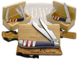 Silverhorse American Flag Series 3-Knife Set Trapper, Whittler, Stockman