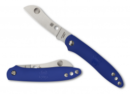 Spyderco Roadie Slipjoint Knife Blue FRN N690Co Stainless C189PBL Pocket Knives