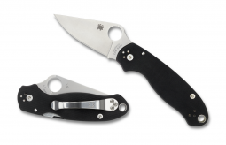 Spyderco Knives Para 3 Liner Lock Black G-10 S45VN Stainless C223GP Pocket Knife