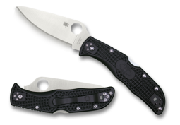 Spyderco Endela Lockback Knife Black FRN & VG-10 Stainless C243PBK Pocket Knives