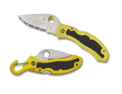 Spyderco Snap-It Salt Series Lockback Knife Yellow FRN H-1 Stainless C26SYL