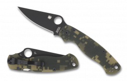 Spyderco Knives Para Military 2 Camo G-10 DLC S45VN Stainless C81GPCMOBK2