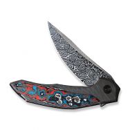 WE Knife Merata 22008B-DS1 Tiger Stripe Damasteel 1/205 Pocket Knives
