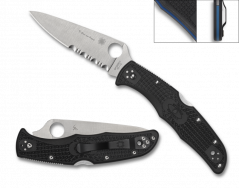 Spyderco Knives 'Thin Blue Line' Endura 4  Stainless C10FPSBKBL Pocket Knife