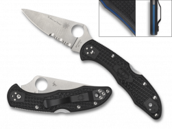 Spyderco Knives 'Thin Blue Line' Delica 4 Stainless C11FPSBKBL Pocket Knife