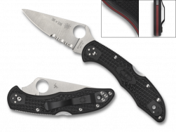 Spyderco Knives 'Thin Red Line' Delica 4 Stainless C11FPSBKRD Pocket Knife