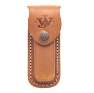 CASE XX John Wayne Medium Brown Leather Belt Sheath 10711 Button-snap