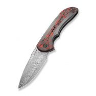 WE Knife Equivik 23020-DS1 Titanium Fat Carbon Fiber Damasteel Pocket Knives