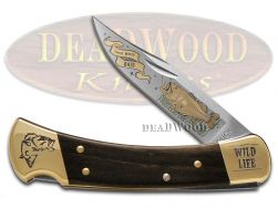 Buck 110 Wild Life Series Bass Folding Hunter Stainless Custom Pocket Knife