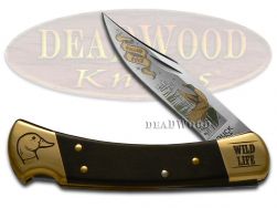 Buck 110 Wild Life Series Duck Folding Hunter Stainless Custom Pocket Knife