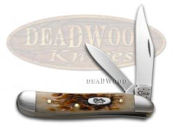 Case xx Knives Peanut Jigged Amber Bone Handle Stainless Pocket Knife 00045