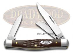 Case xx Knives Medium Stockman Jigged Brown Delrin Stainless Pocket Knife 00106