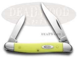 Case xx Knives Pen Yellow Delrin Handle CS Carbon Steel Pocket Knife 00109