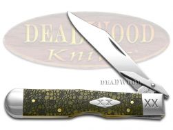 Case xx Cheetah Knife Lizard Skin Olive Green Bone 1/500 Stainless Pocket Knives
