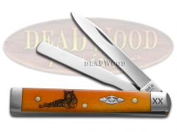 Case xx Knives Baby Doc Tiger Stripe Orange Bone 12514TS2 Pocket Knife