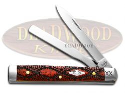 Case xx Knives Baby Doc Snake Skin Red Bone 12516SS Stainless Pocket Knife