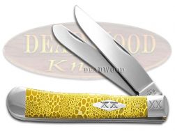 Case XX Trapper Yellow Bone Lizard Skin 12523YLS Stainless 1/500 Pocket Knife