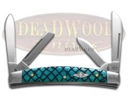 Case xx Knives Small Congress Fish Net Blue Bone Stainless 1/500 Pocket Knife