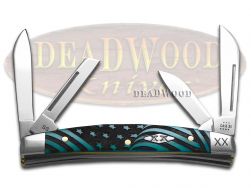 Case xx Knives Small Congress U.S. Flag Blue Bone Stainless 1/500 Pocket Knife