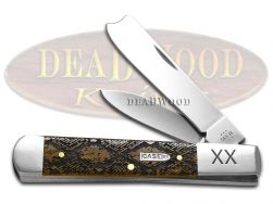 Case xx Knives Razor Jack Snake Skin Antique Bone 1/500 Stainless Pocket Knife