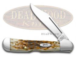 Case xx Knives Mini Copperlock Jigged Amber Bone Stainless Pocket Knife 00133