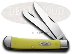 Case xx Knives Trapper Yellow Synthetic Carbon Steel Pocket Knife 00161