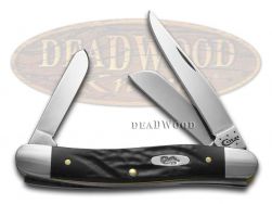 Case xx Knives Medium Stockman Rough Black Delrin Stainless Pocket Knife 18222