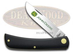 Case xx Knives John Deere Sodbuster Jr. Smooth Black Delrin Stainless 01826