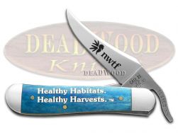 Case xx Russlock 18776 Smooth Navy Blue Bone Stainless Pocket Knife